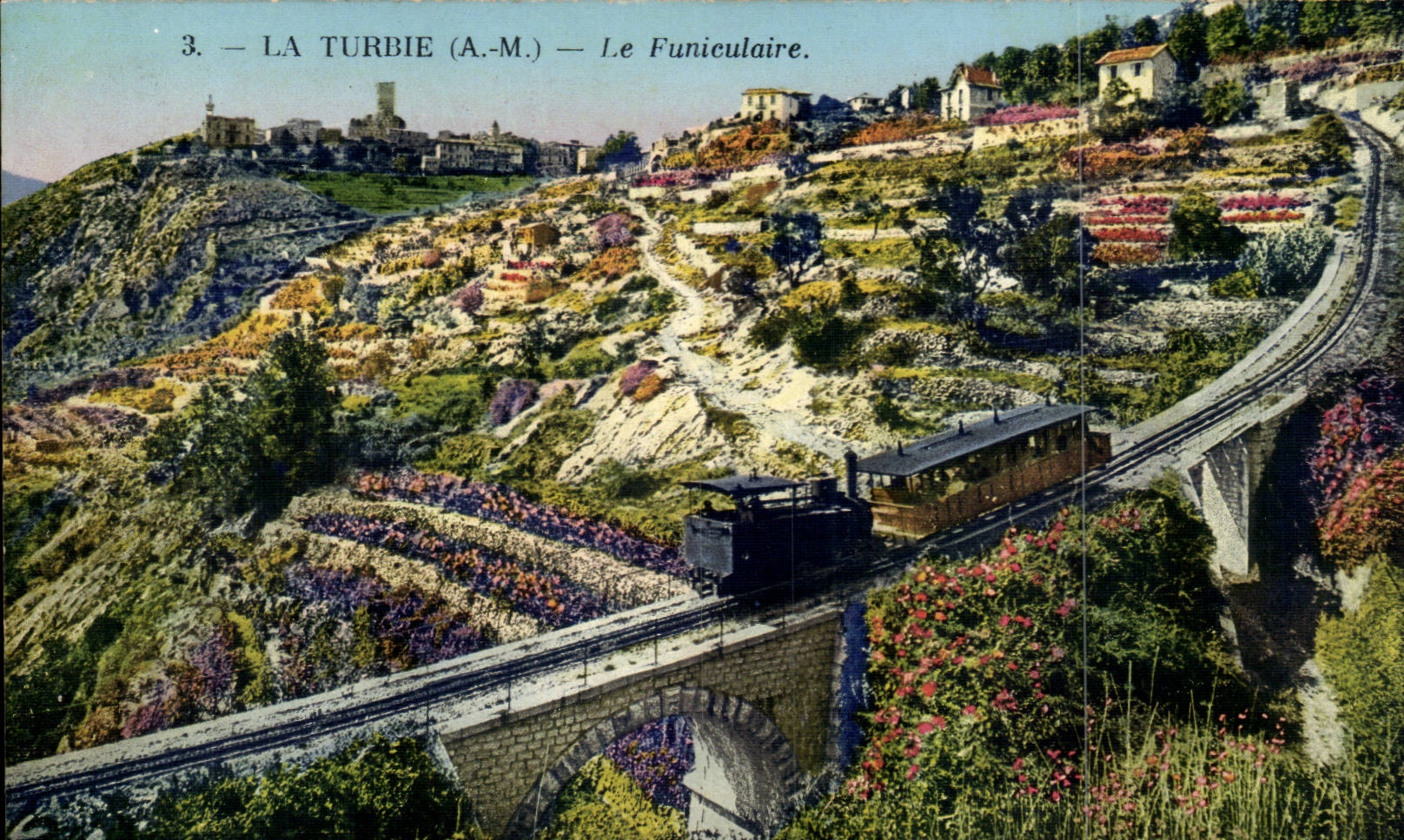 La Turbie - the Funicular - CPA