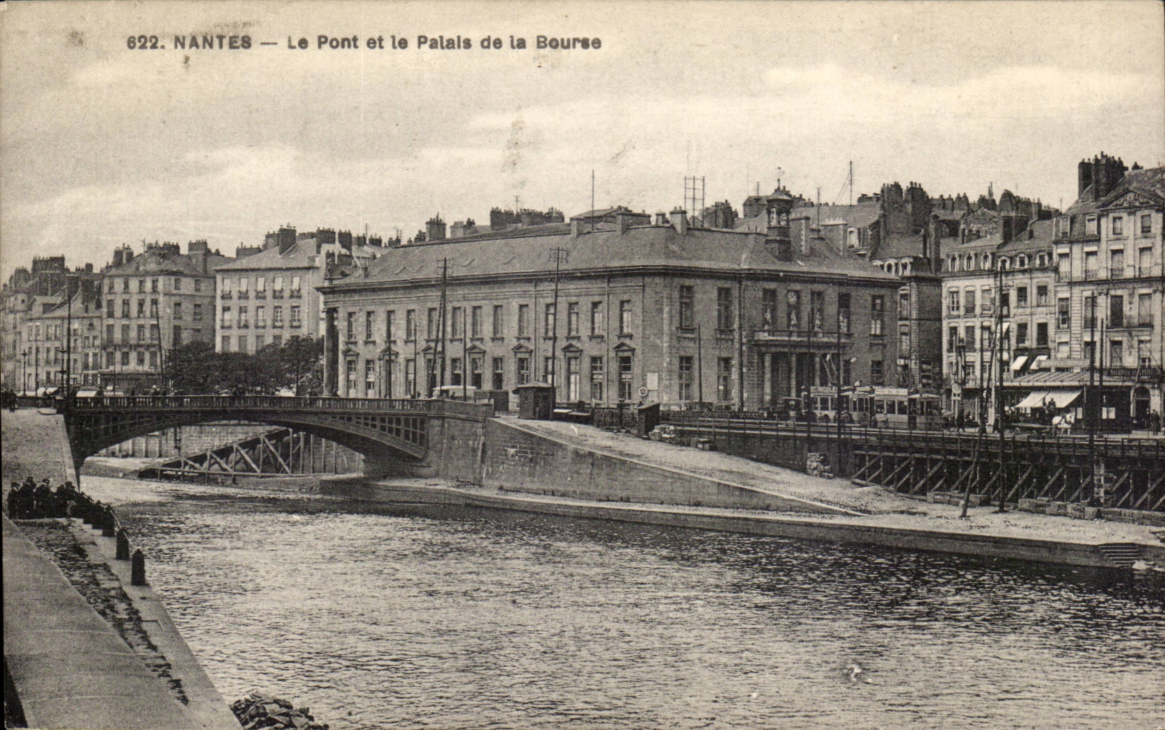 Nantes - the Bridge and the Palate of the Stock Exchange - CPA