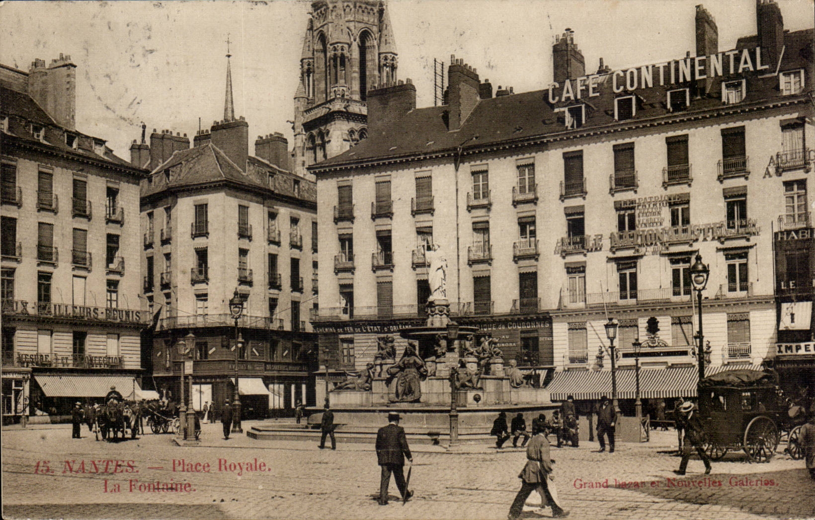 Nantes - Royal Place - the Fountain - CPA