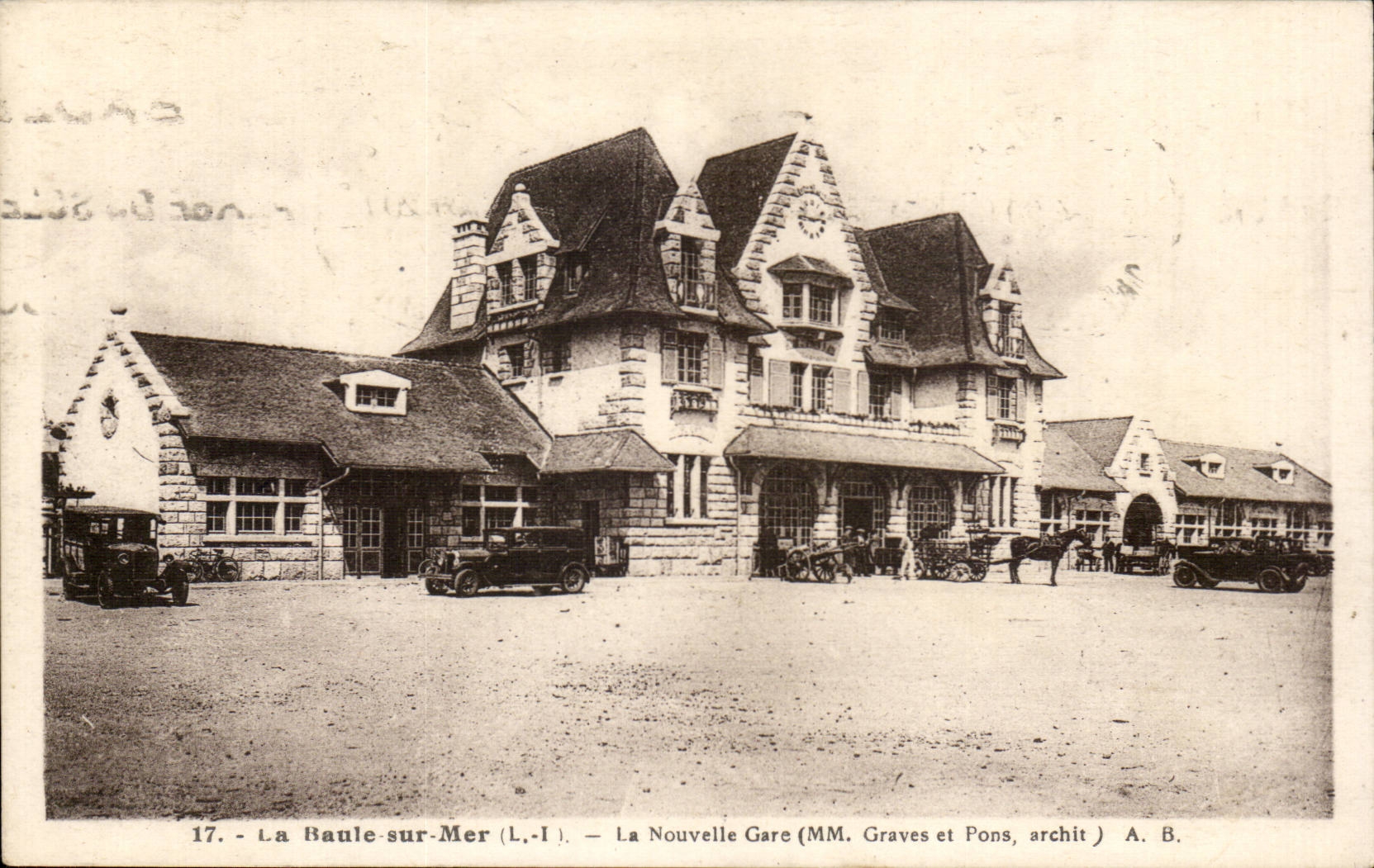 La Baule on Sea CPA the new station