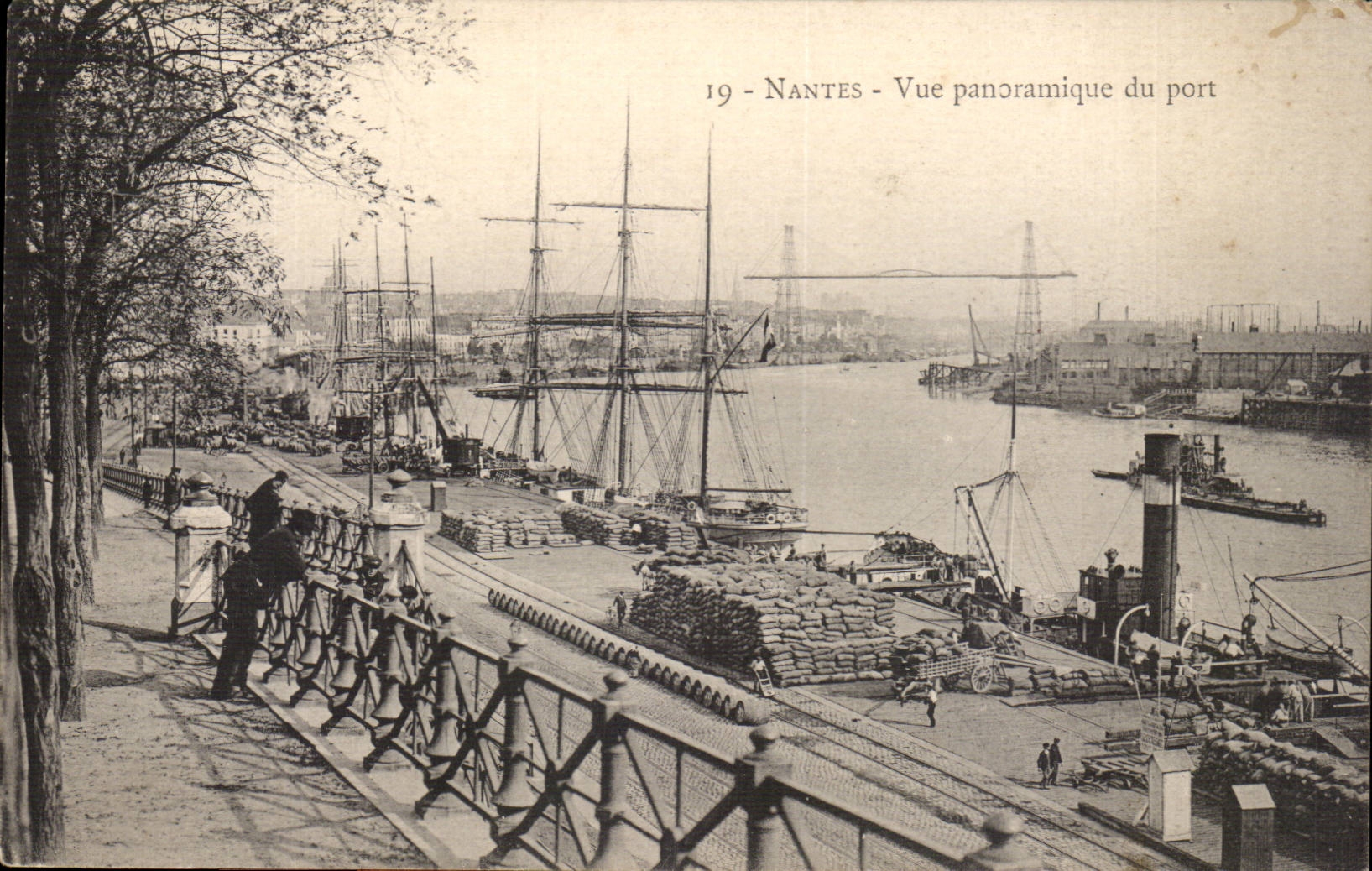 Nantes CPA Panoramic View of the port