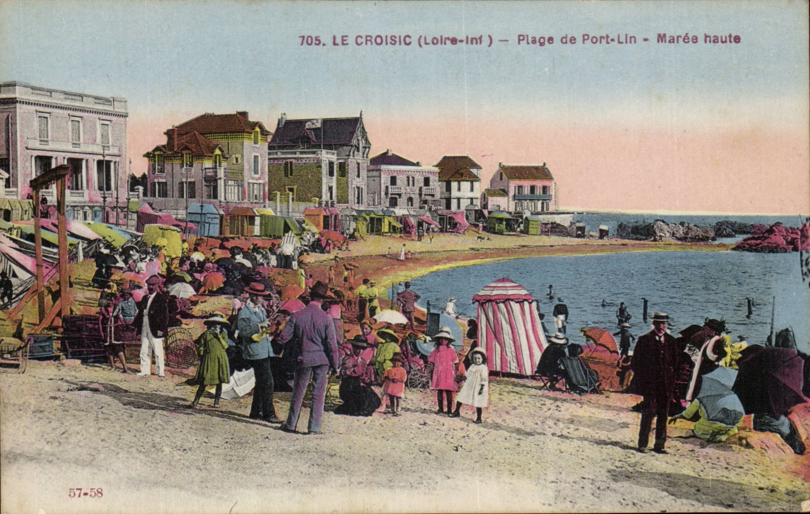 Croisic CPA Strand der Portflachs-Flut