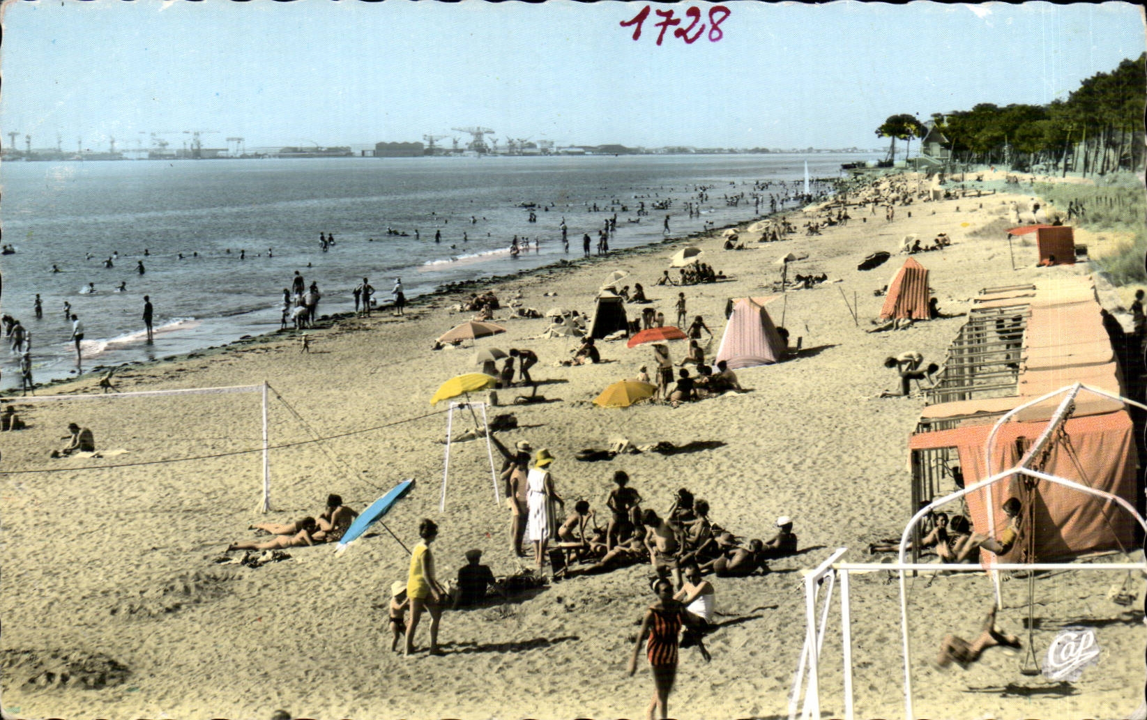 Saint Brevin MODERNE KARTE der Strand vor der Herzogin Anne (Volleyballkugel-Salvekugel)