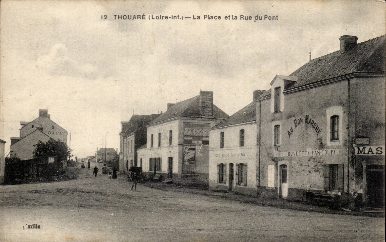 Thouare CPA der Ort und die Strasse der Brucke