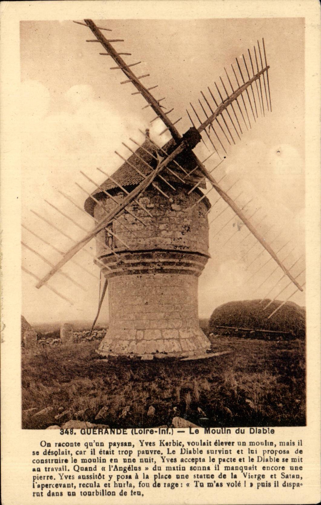 Guerande CPA the mill of the devil (millet)