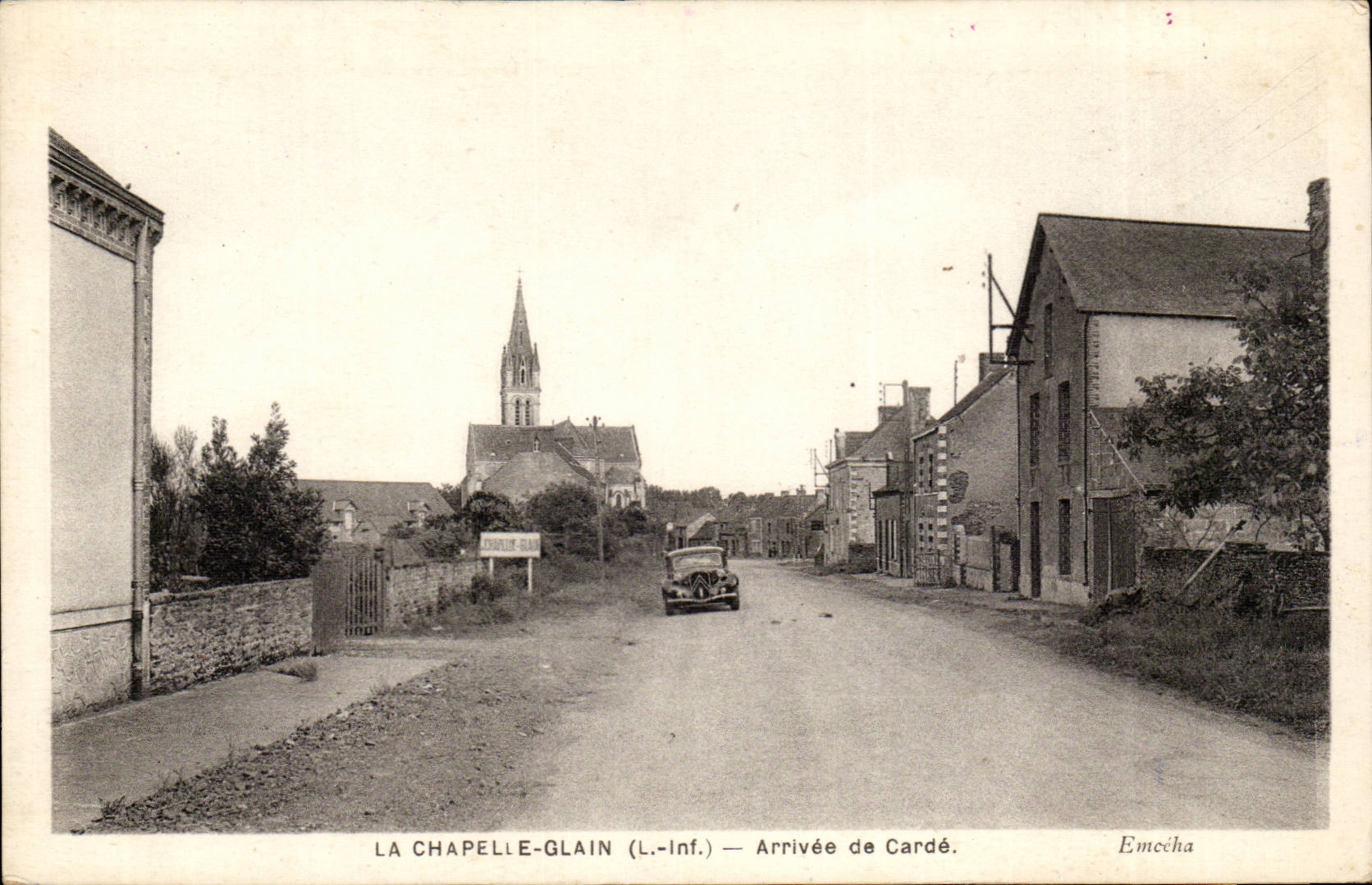 La Chapelle Glain CPA Ankunft des Schutzes