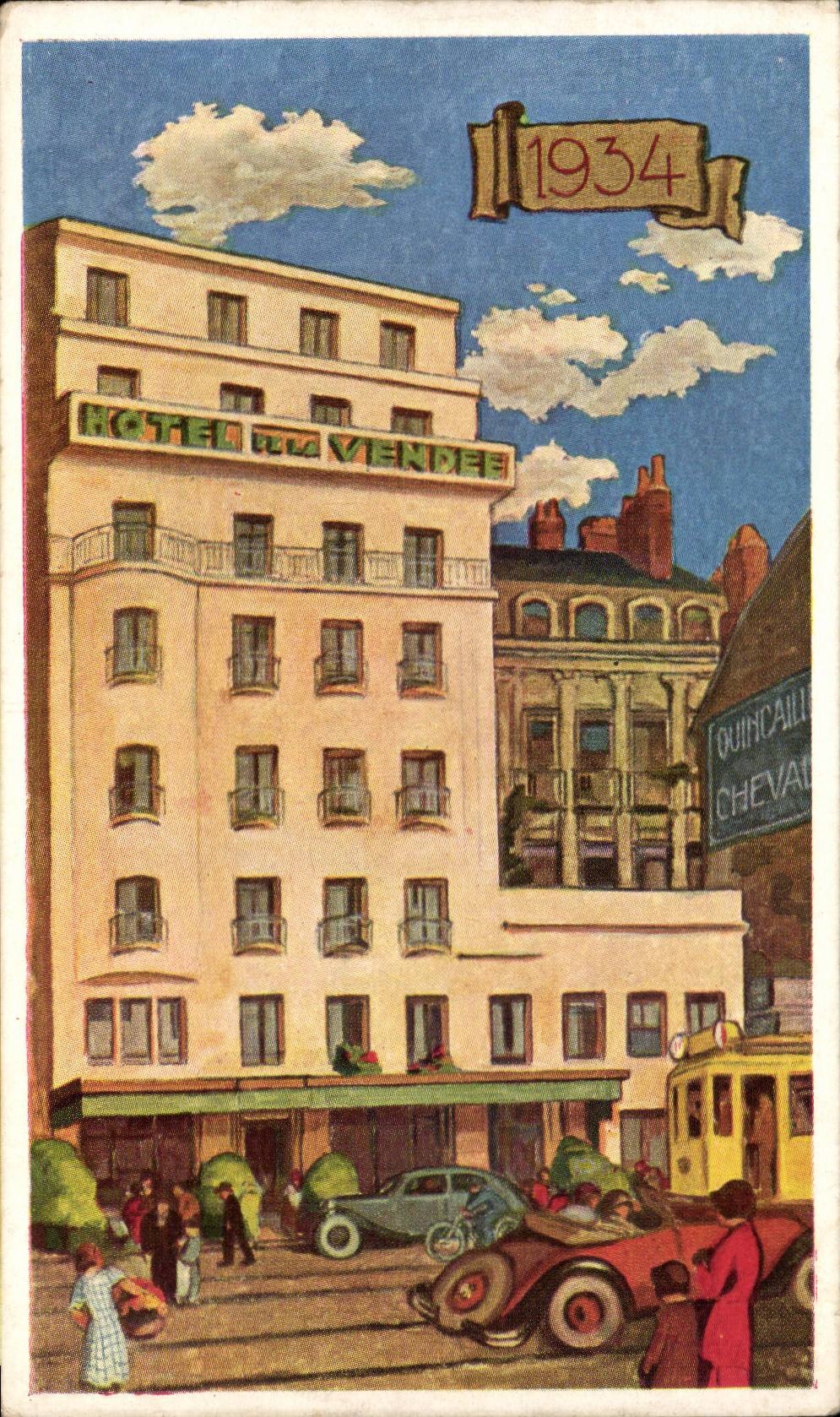 CPA the hotel of the Vendee in 1934