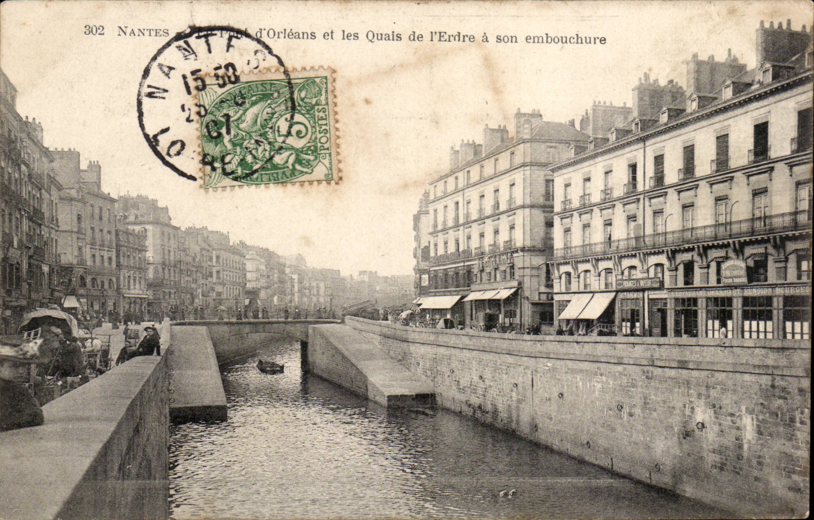 Nantes CPA the bridge of Orleans and the quays of Erdre has its mouth