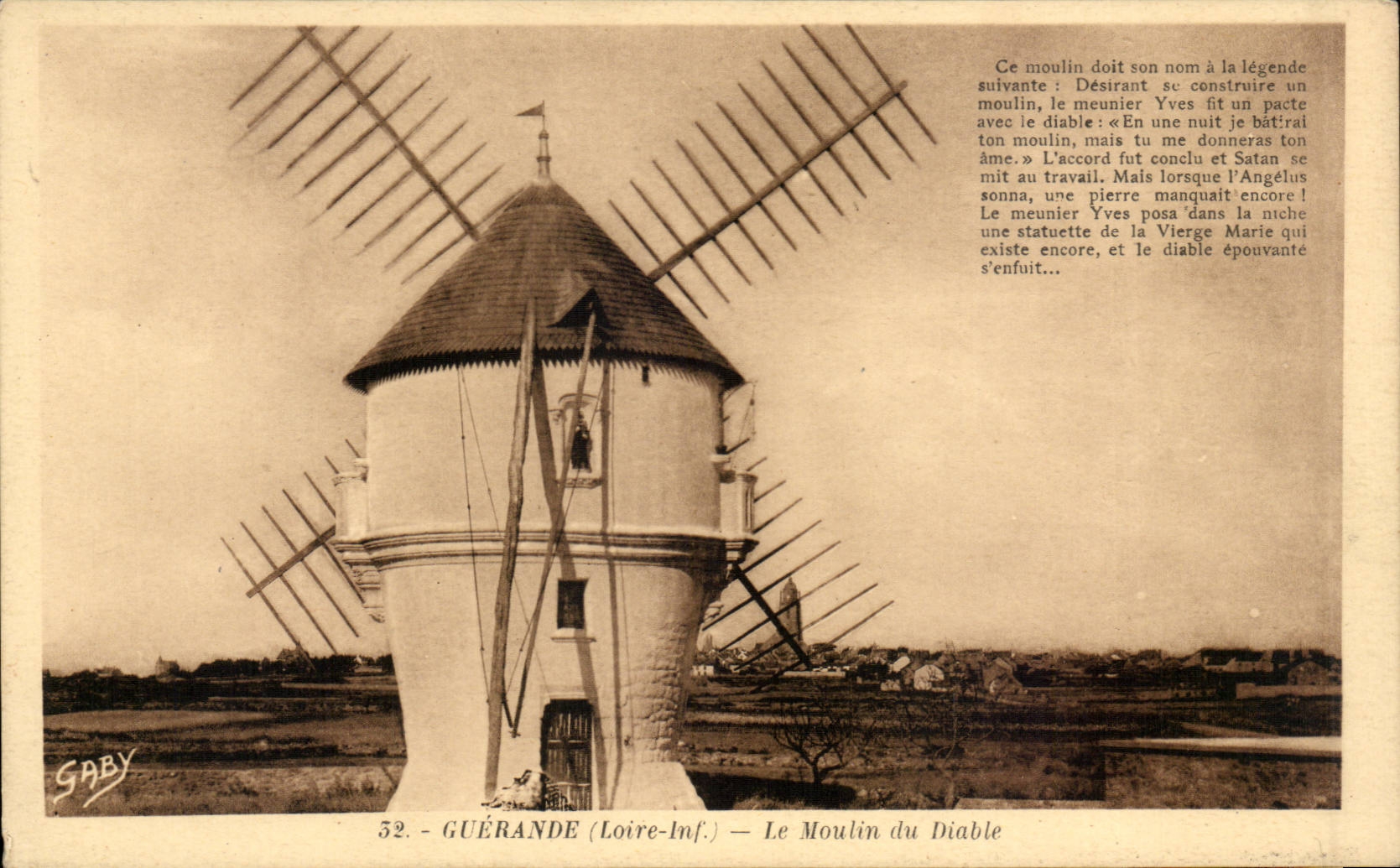 Guerande CPA the mill of the devil (millet)