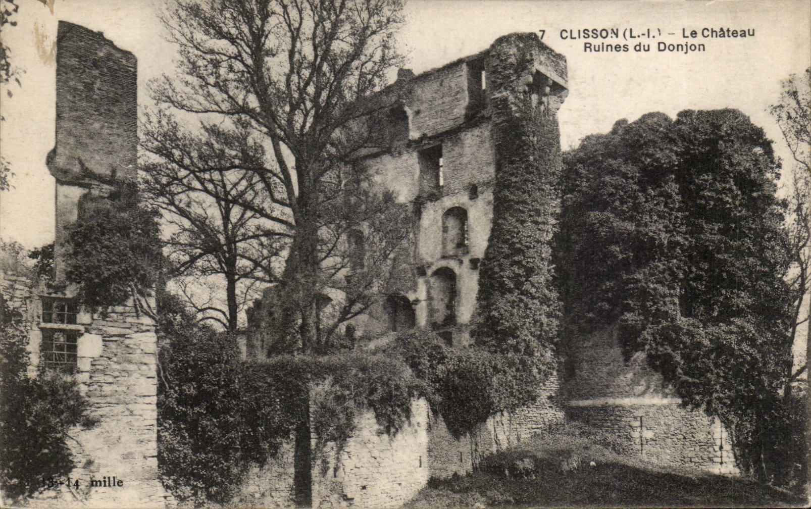 Clisson CPA die Schloss Ruinen des Unterhaltes