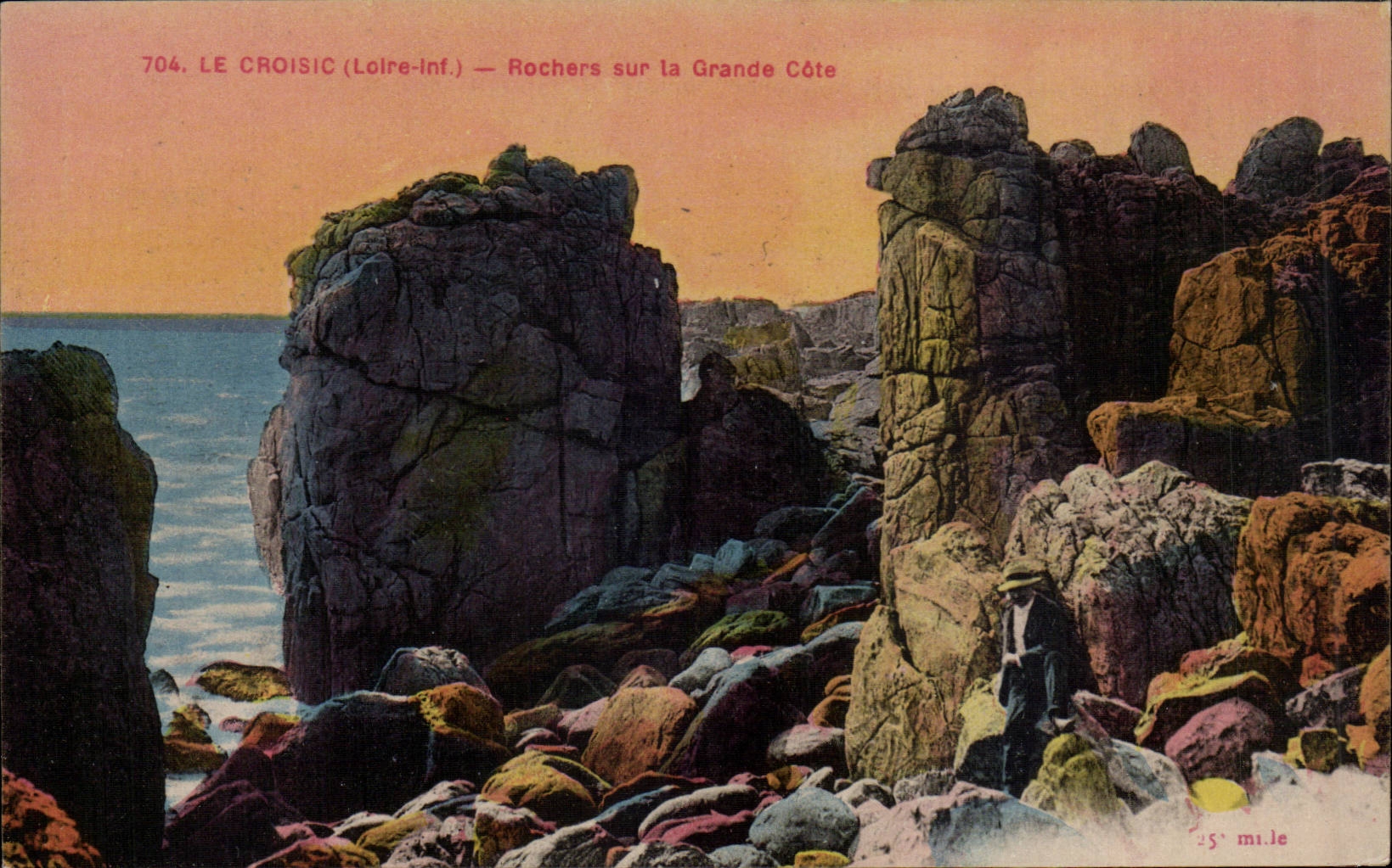 CPA Croisic Rocks on the great dimension