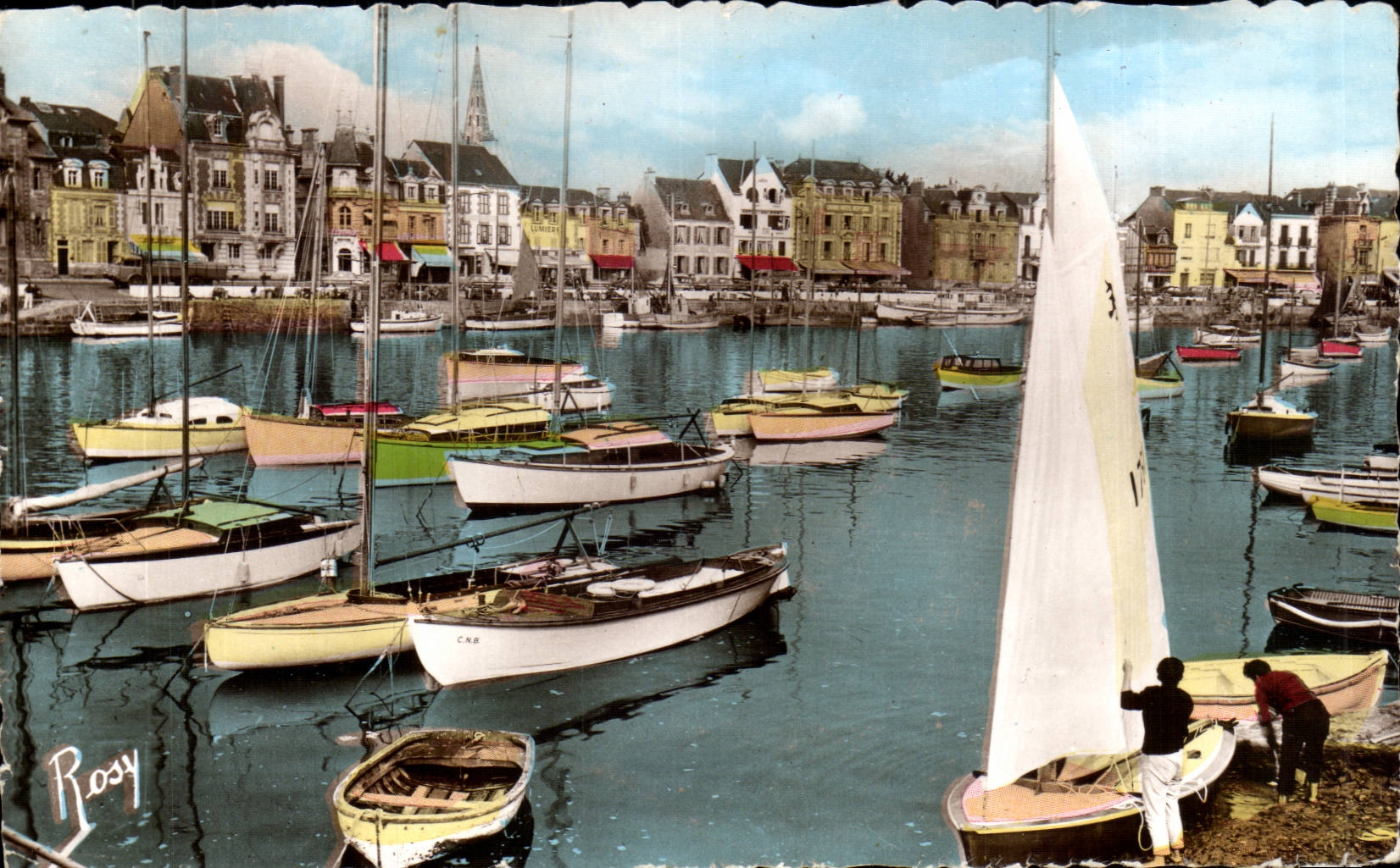 Pouliguen MODERN CARD the port and the quay Jules Sandeau