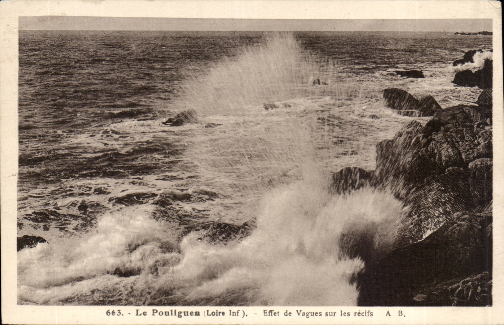 Pouliguen CPA Effect of waves on the reefs