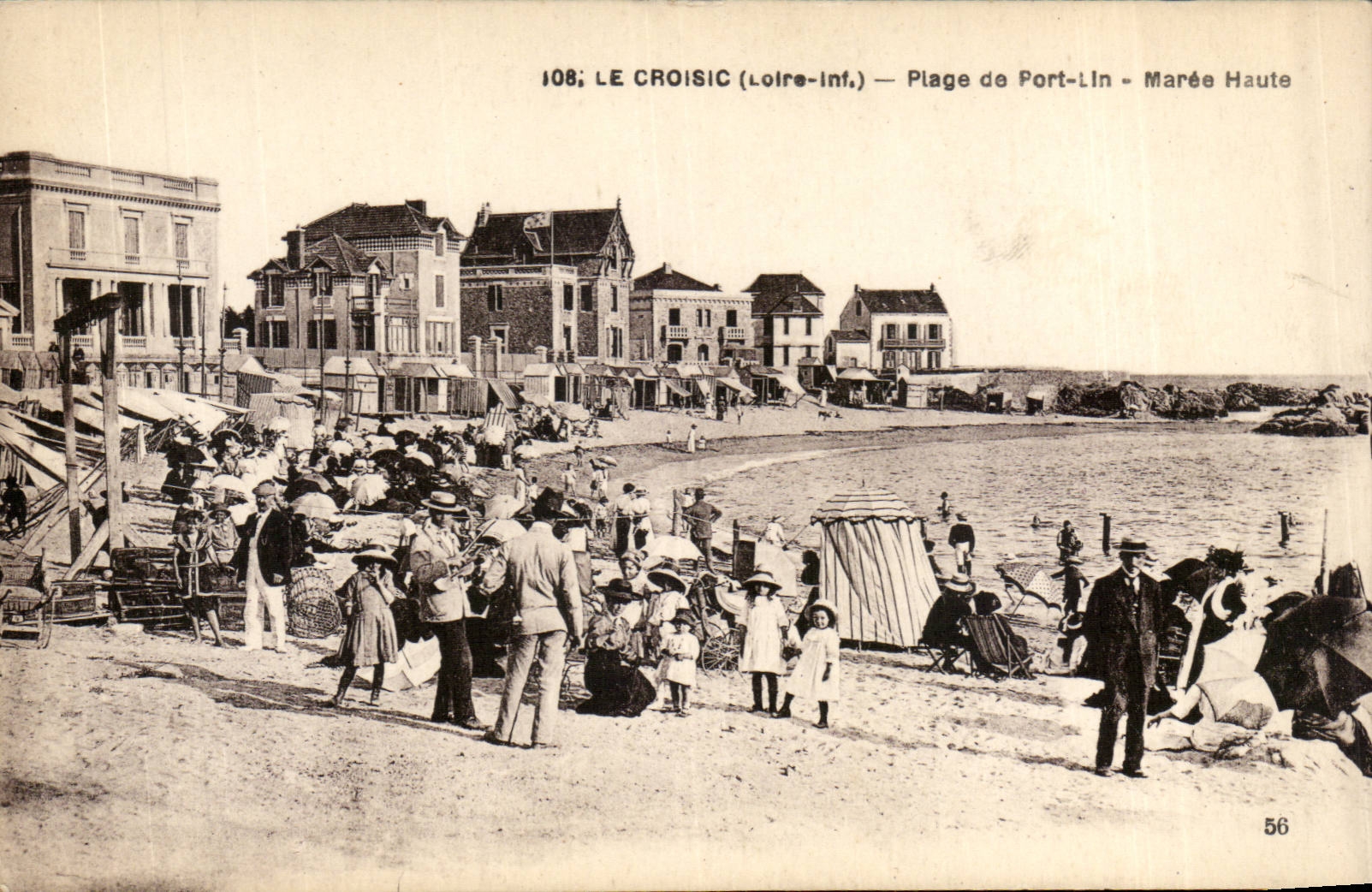 Croisic CPA Beach of Port Flax High tide