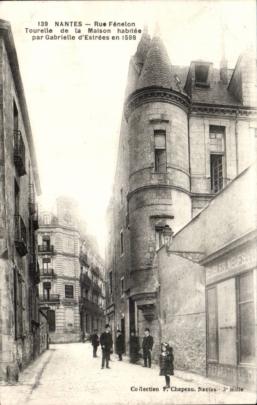 Nantes CPA Street Fenelon Routelle of the house habitee by Gabrielle d' Estrees in 1598