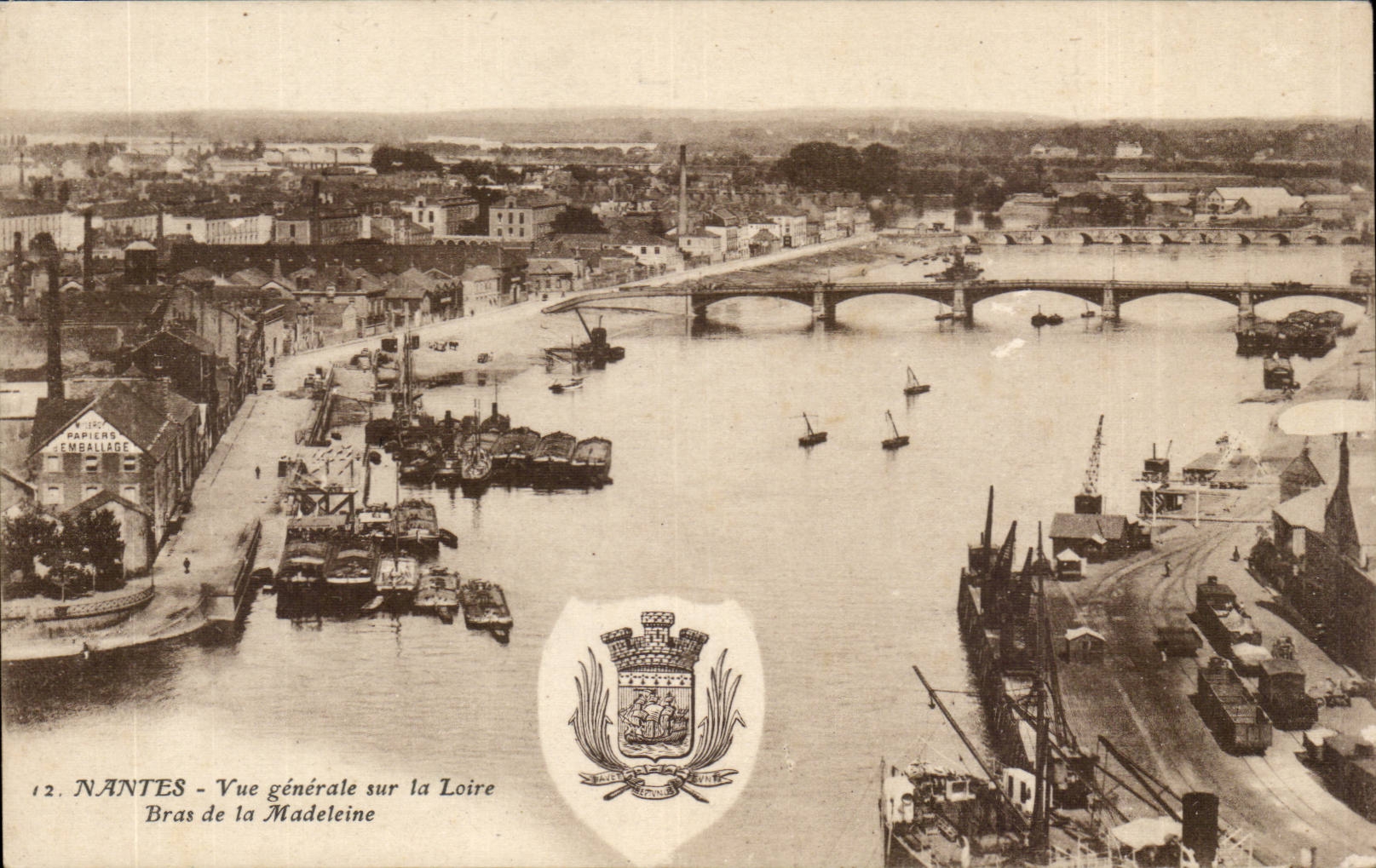 Nantes CPA View on the Loire Arm of the Madeleine