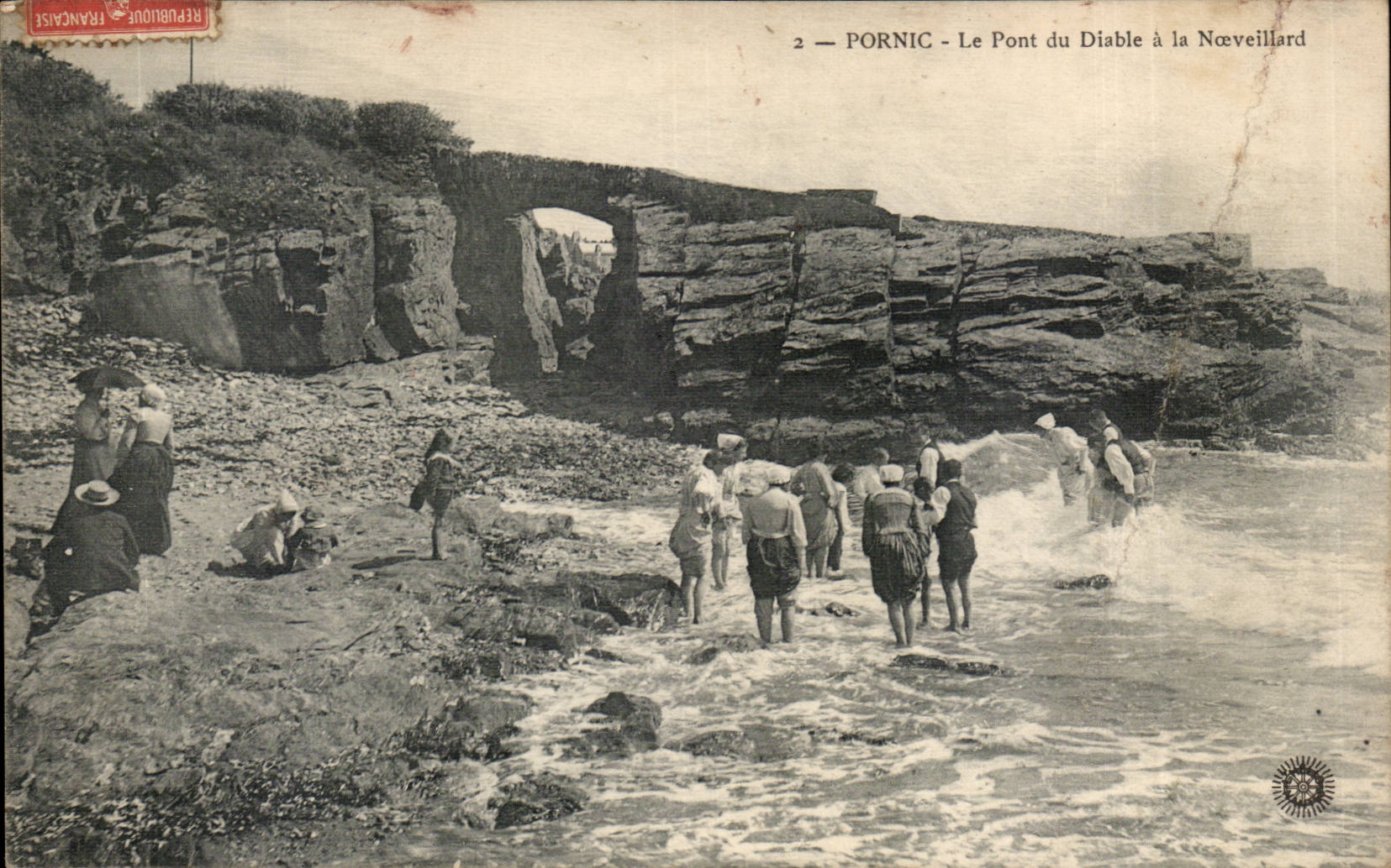 Pornic CPA the bridge of the devil in Noeveillard