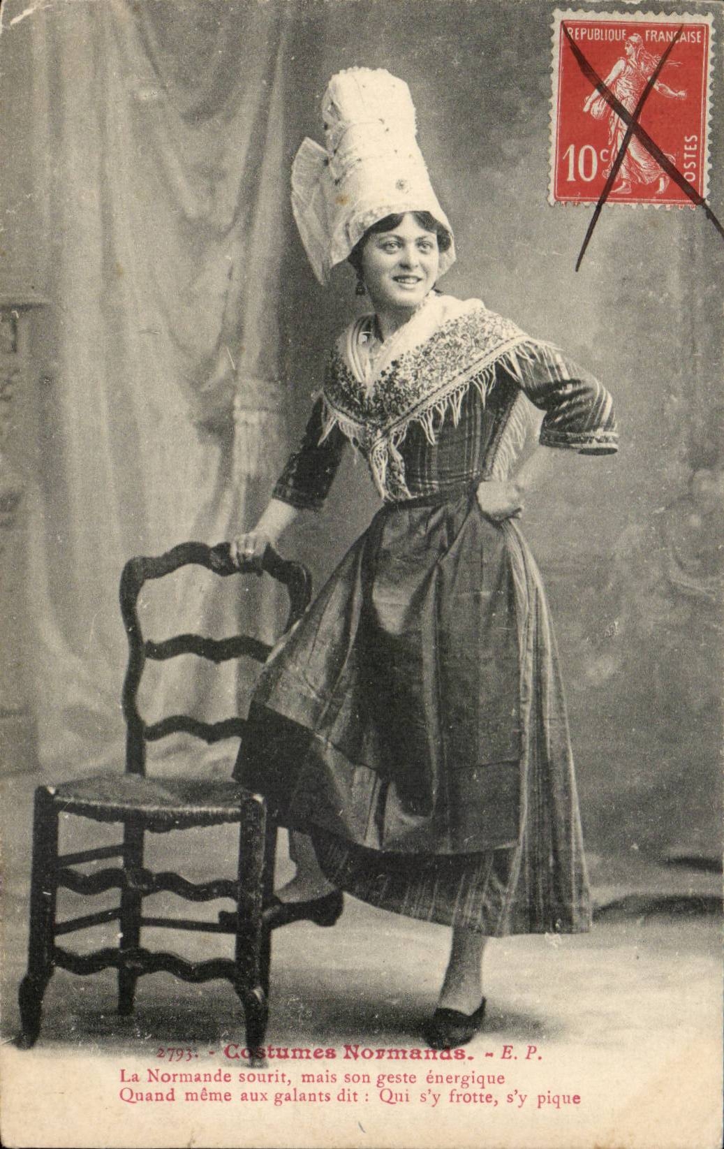 CPA Norman Costume (cap folklore)