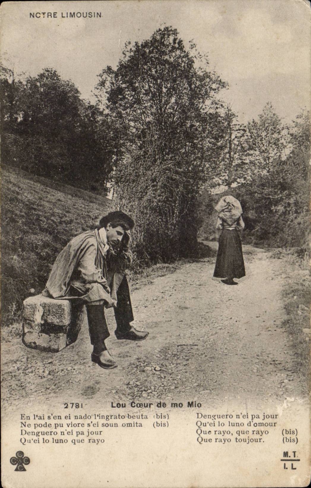 CPA Lou heart of Mo Me the Limousin (folklore caps costume child)