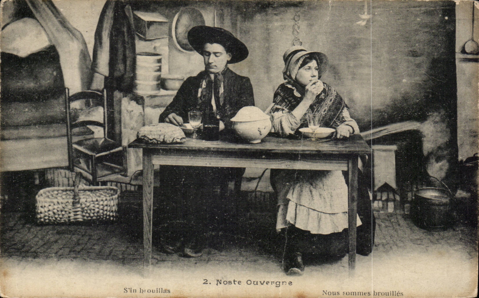 Our Auvergne CPA We are scramble (folklore costume)