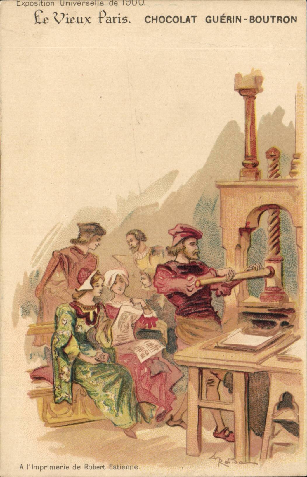 Fantasy CPA Fair universal of 1900 With the printing works of Robert Etienne