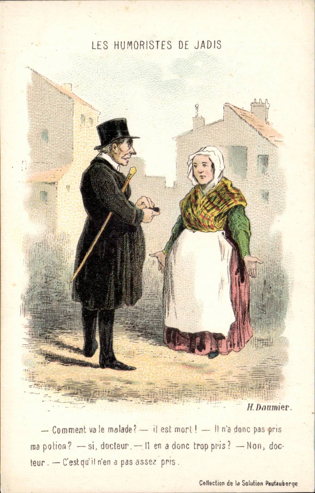 CPA Les humouristes de jadis Daumier Comment va le malade Illustrateur (medecin docteur)