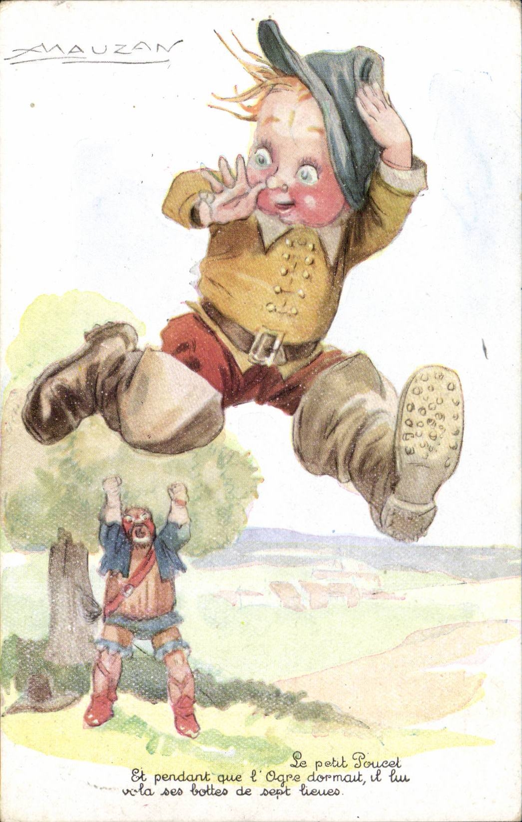 CPA Tom Thumb Mauzan Illustrator Charles Perrault (Geschichtekinder erklart Kindern)