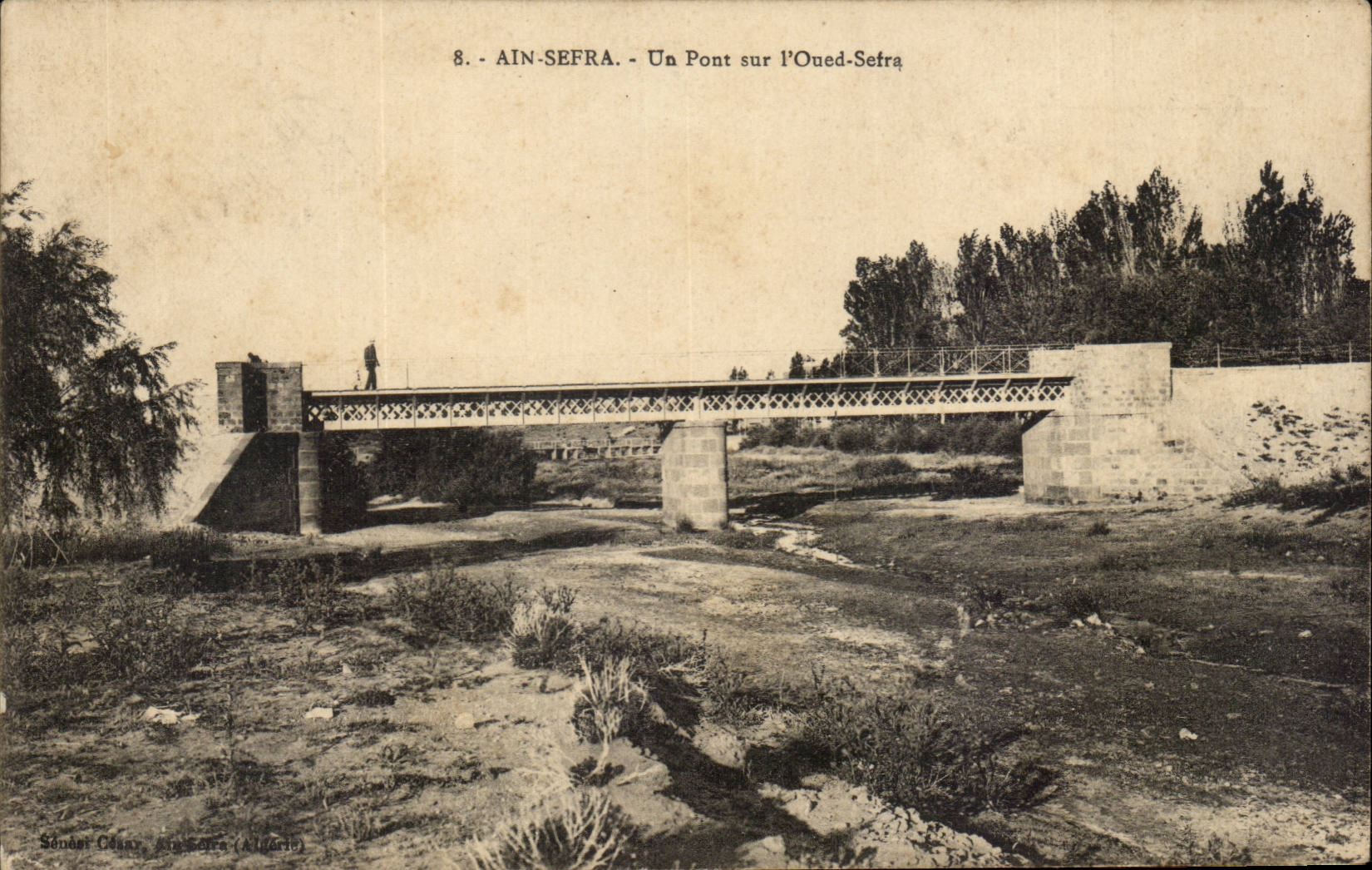 Tunisia Ain Sefra CPA a bridge on the SEfra wadi