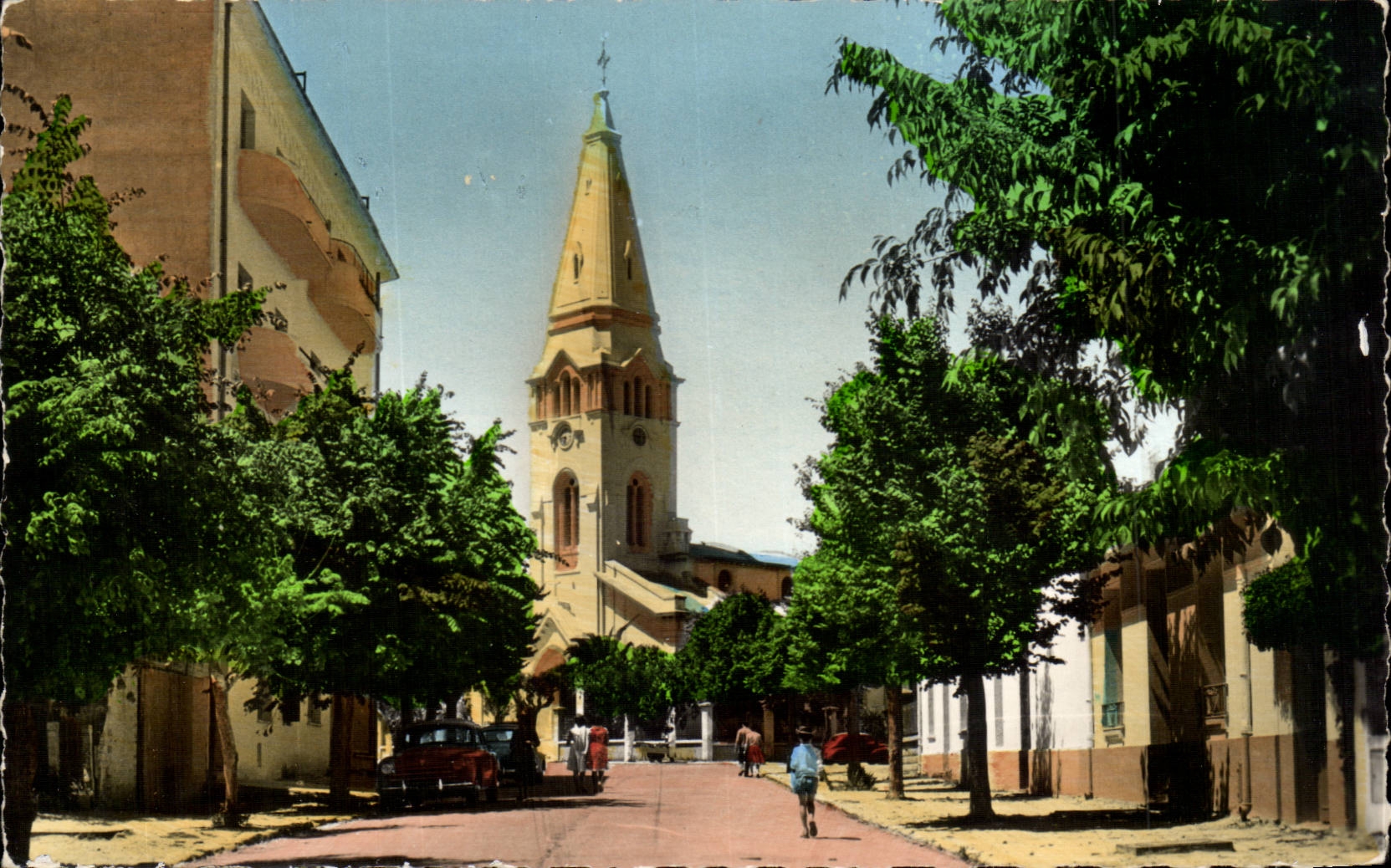 Tunisia CPA Menzel Bourguiba the church