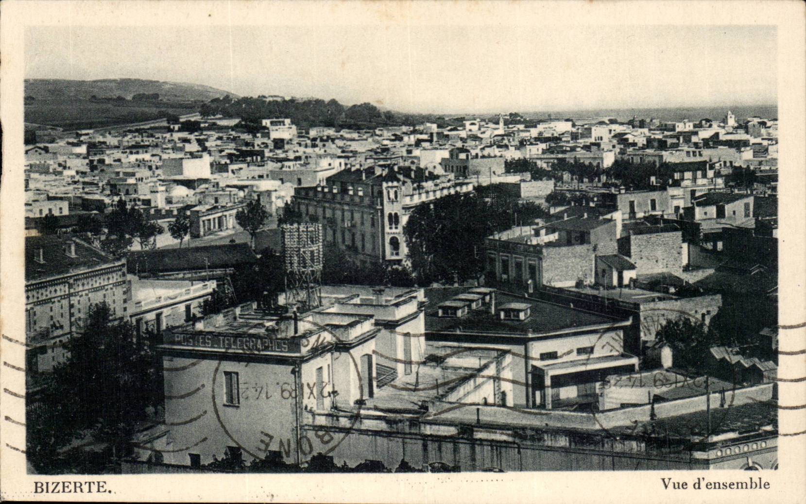 Tunisia CPA Bizerte Overall picture (stations and telegraphs)