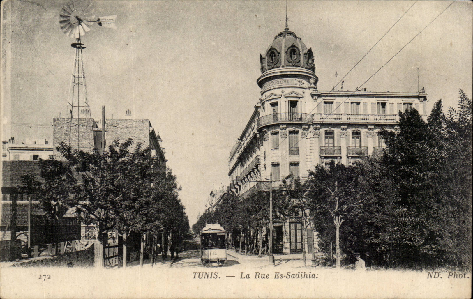 Tunisia Tunis CPA the street Es Sadihia