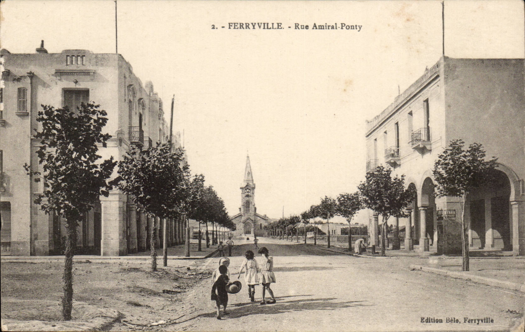 Tunisia CPA Ferryville Street admiral Ponty