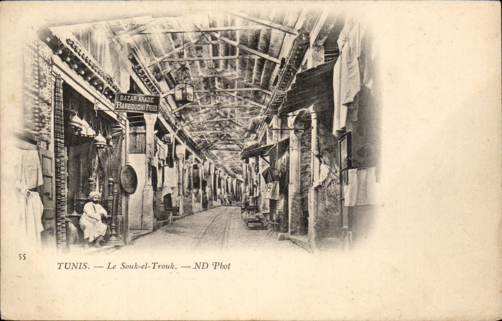 Tunisia CPA Tunis the souk el Trouk