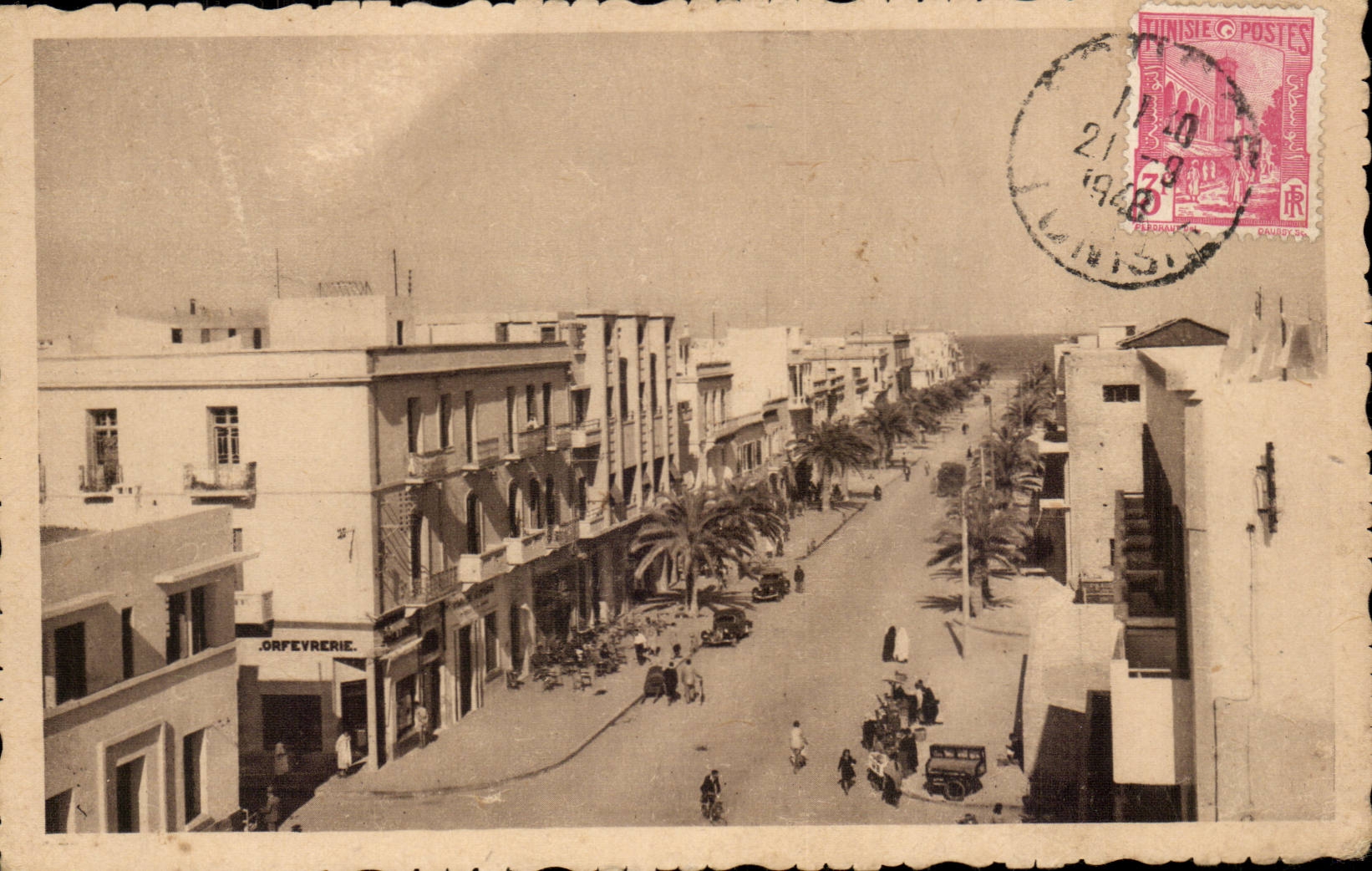 Tunisia CPA Sousse Street of April 12th 1943