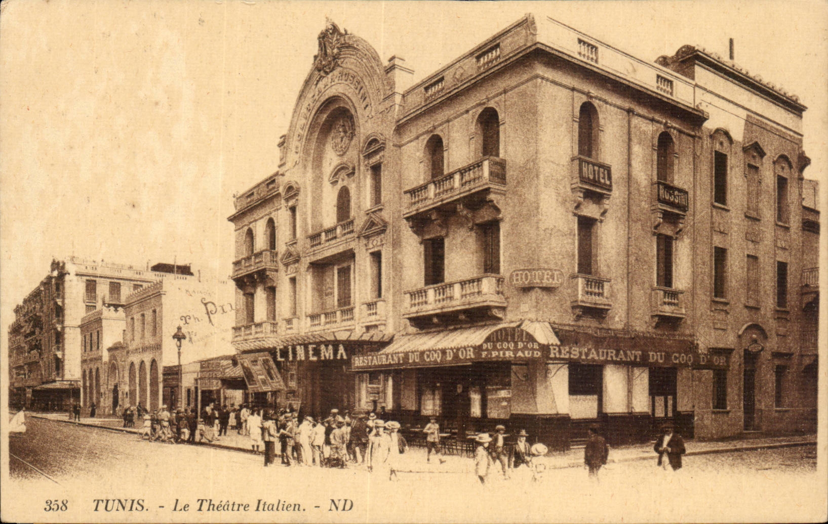 Tunisia CPA Tunis the Italian theater