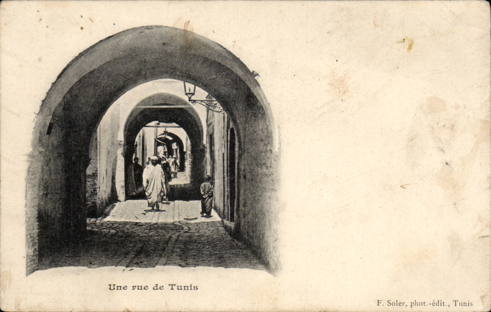 Tunisia CPA Tunis a street