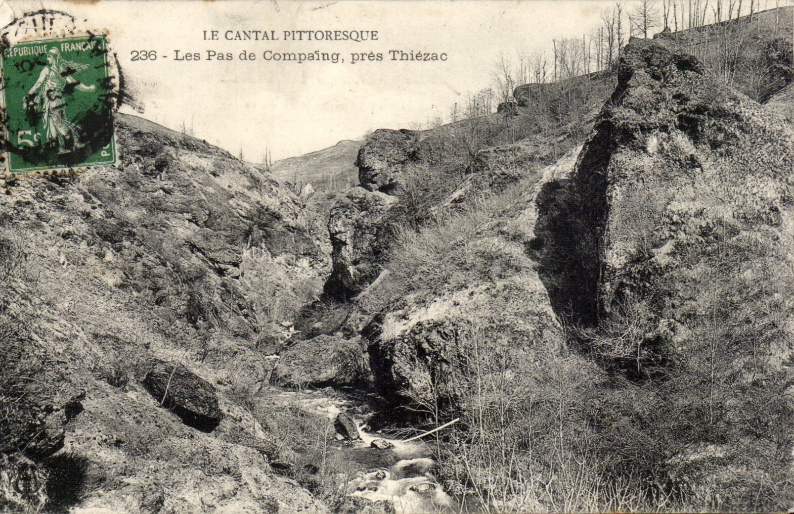 Cantal CPA steps of Compaing close Thiezac