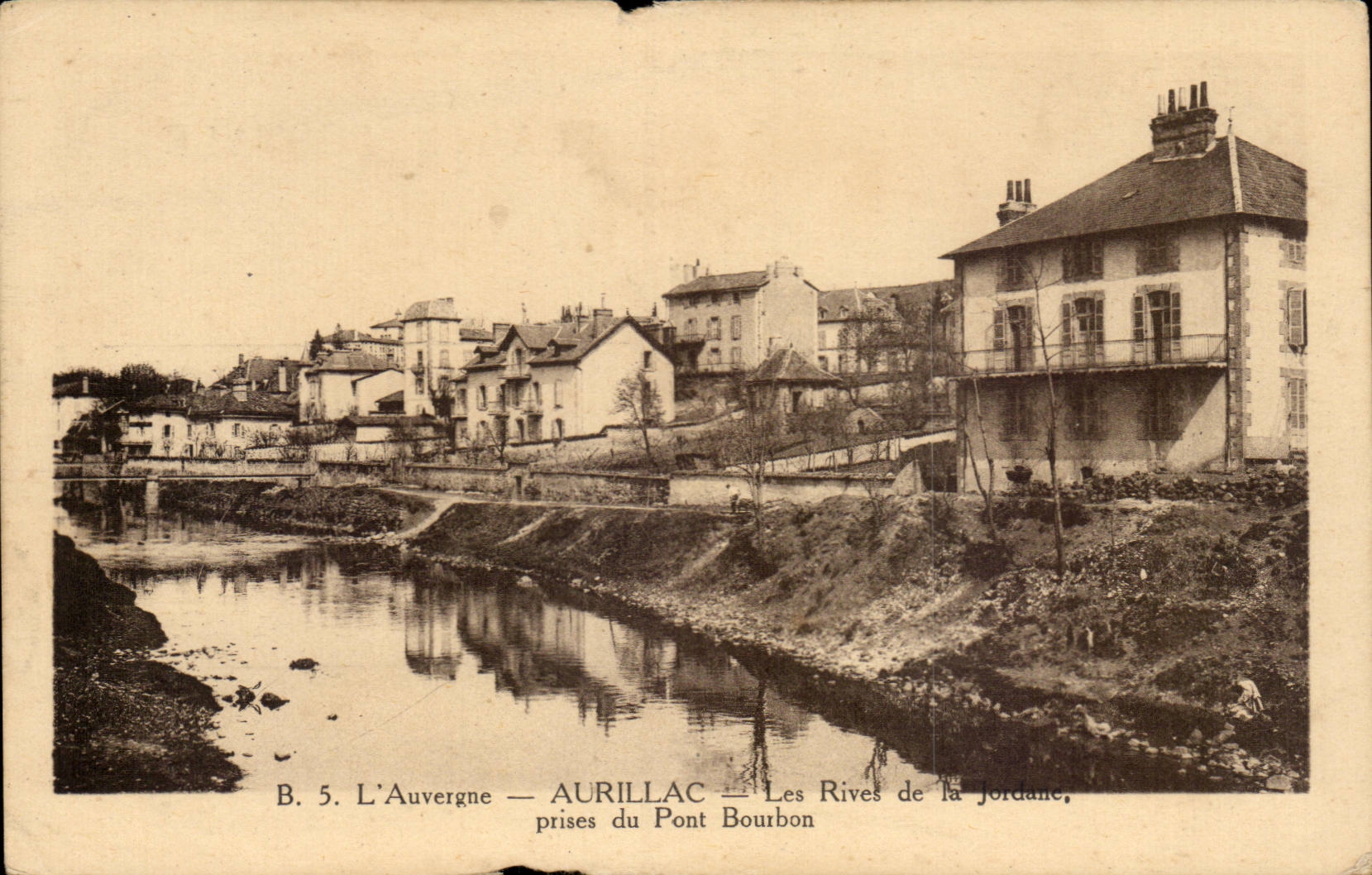 Aurillac CPA banks of Jordane taken with the bridge Bourbon