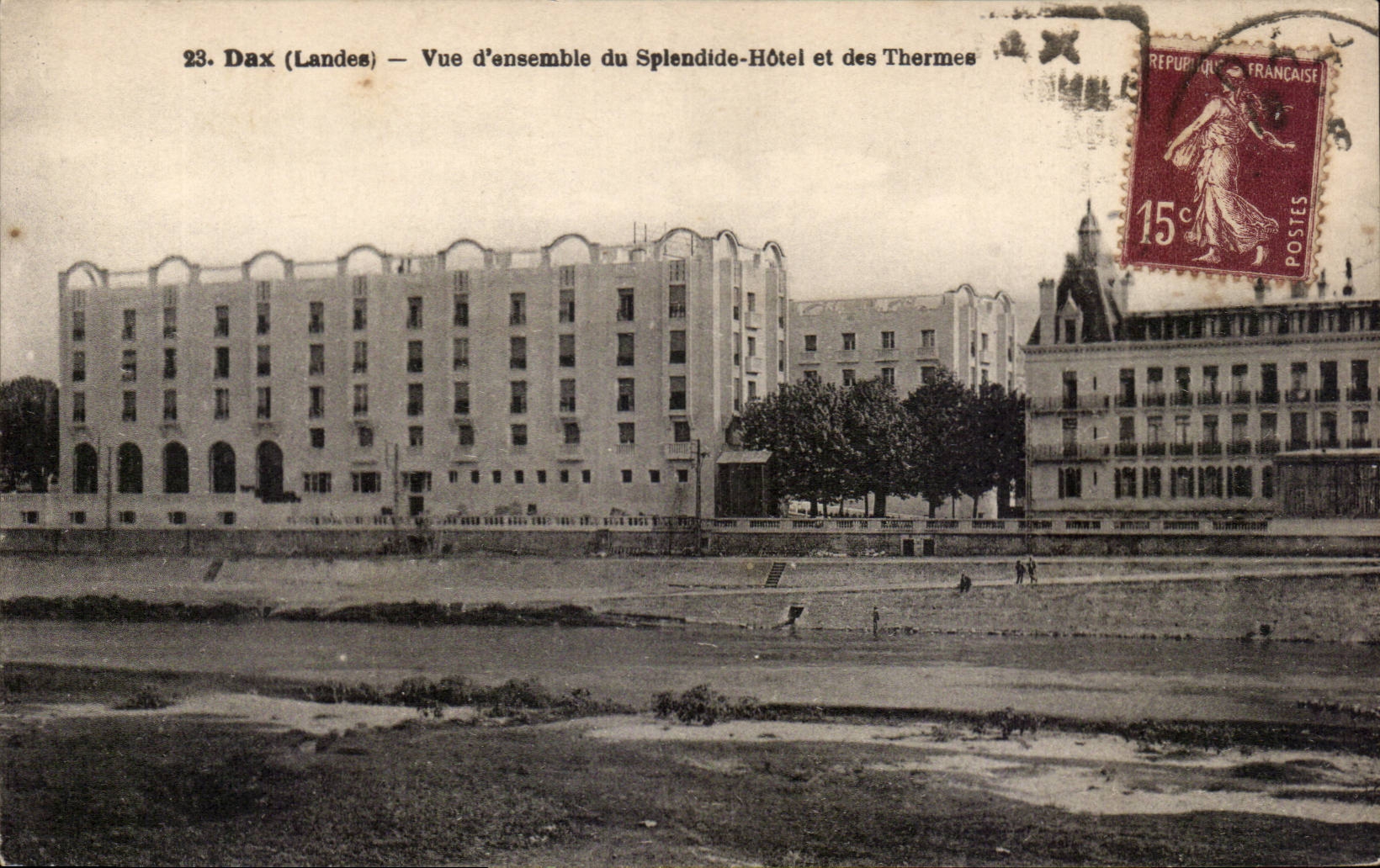 Dax CPA Vue d'ensemble du Splendide Hotel et des thermes