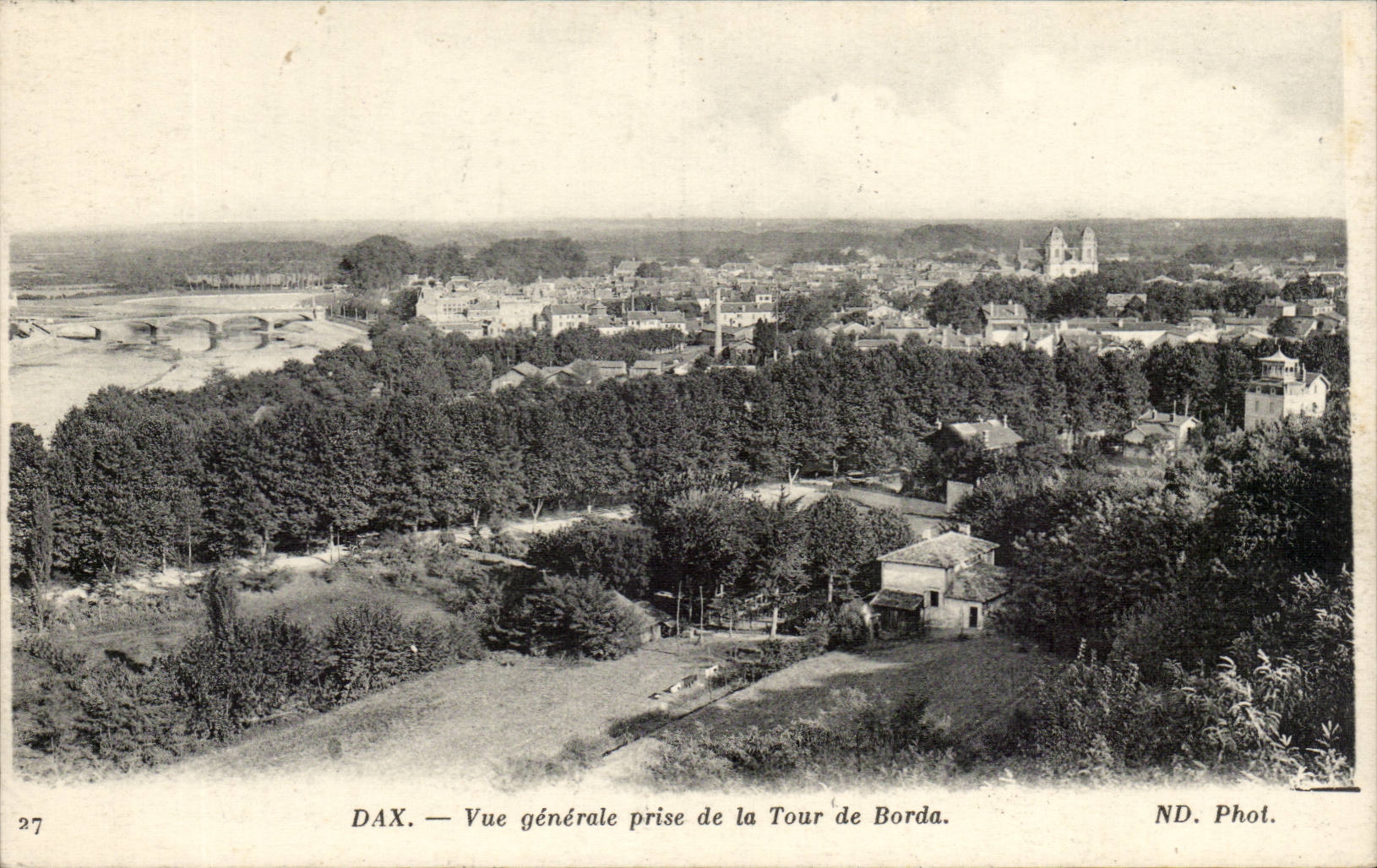 Dax CPA Vue generale prise de la tour de Borda