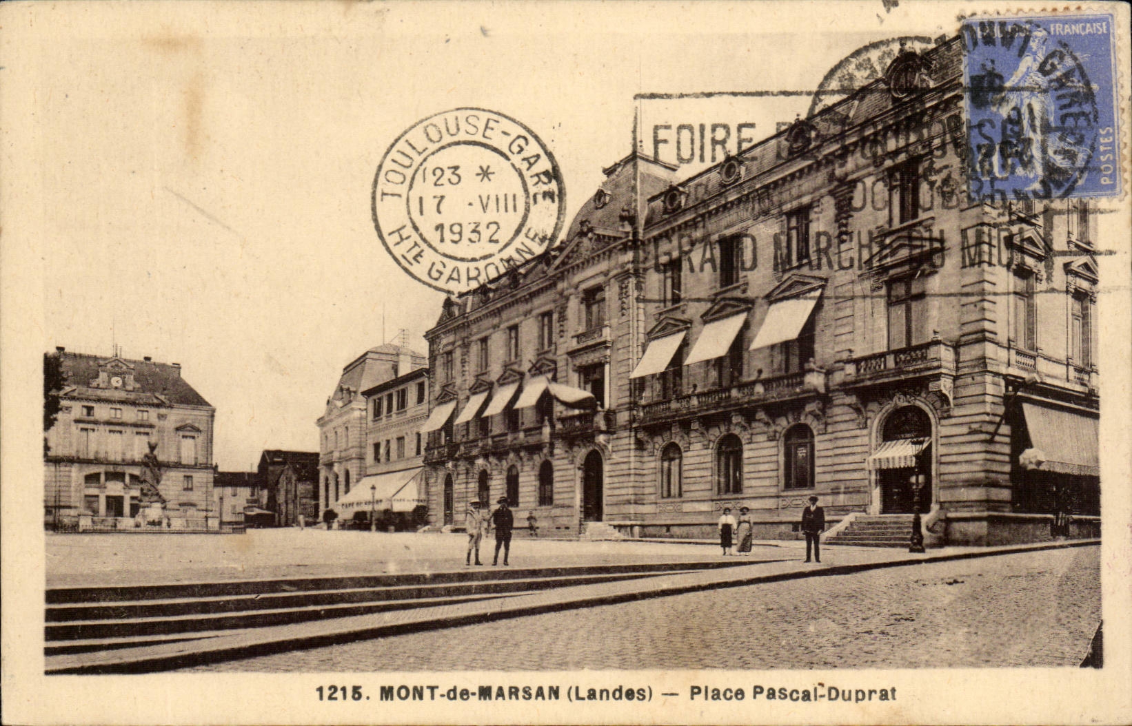 Mount of Marsan CPA Places Pascal Dupret