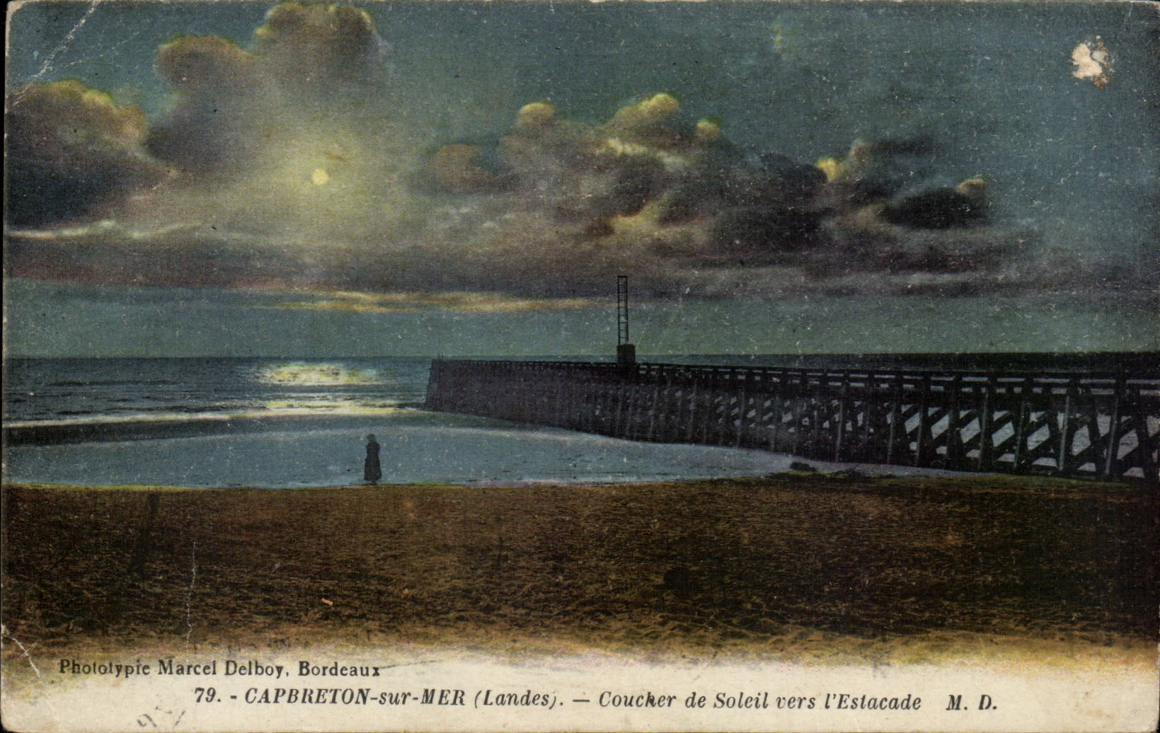 Capbreton CPA Sunset towards the pier
