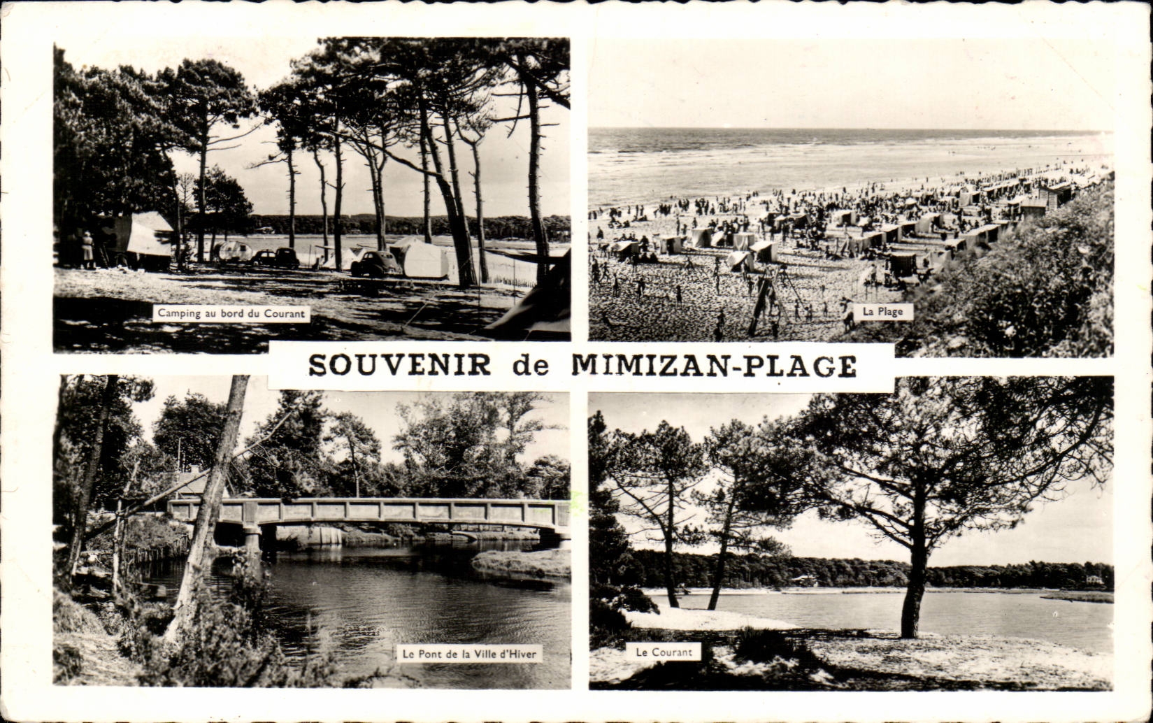 MODERN CARD Souvenir of Mimizan Beach
