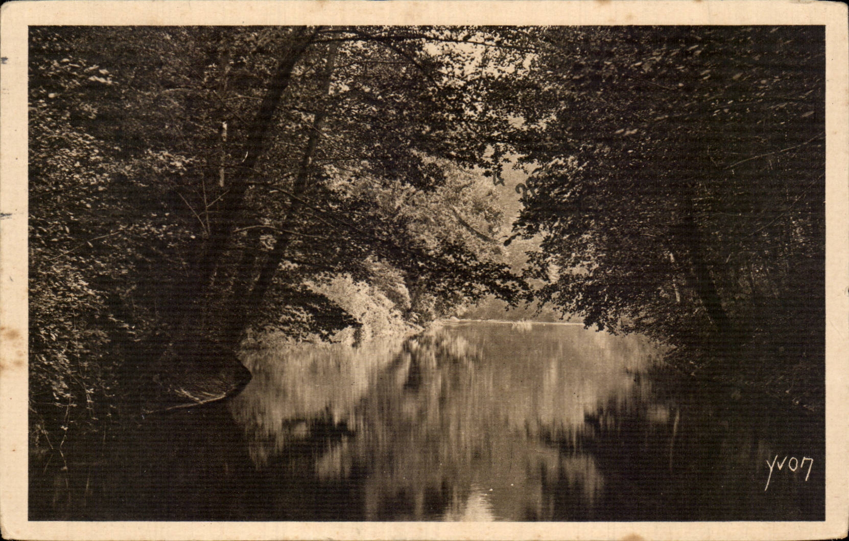 CPA macht von Gascogne die Unkostenfarbtone des Stroms von Huchet fest