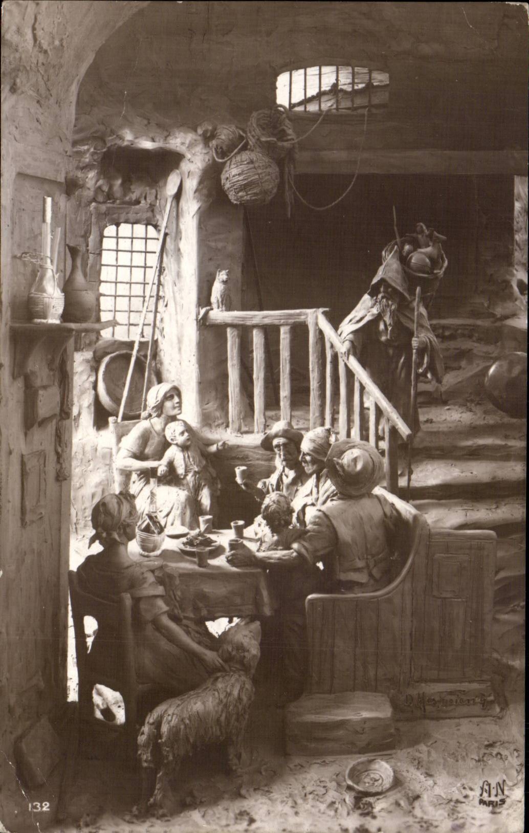 CPA peasant Folklore