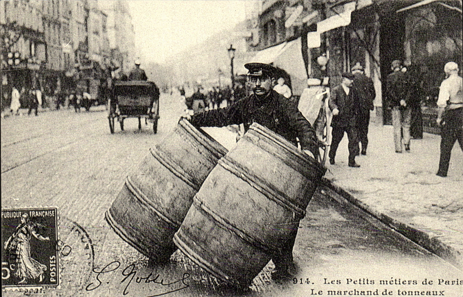 REPRODUCTION small trades of Paris the merchant of barrels