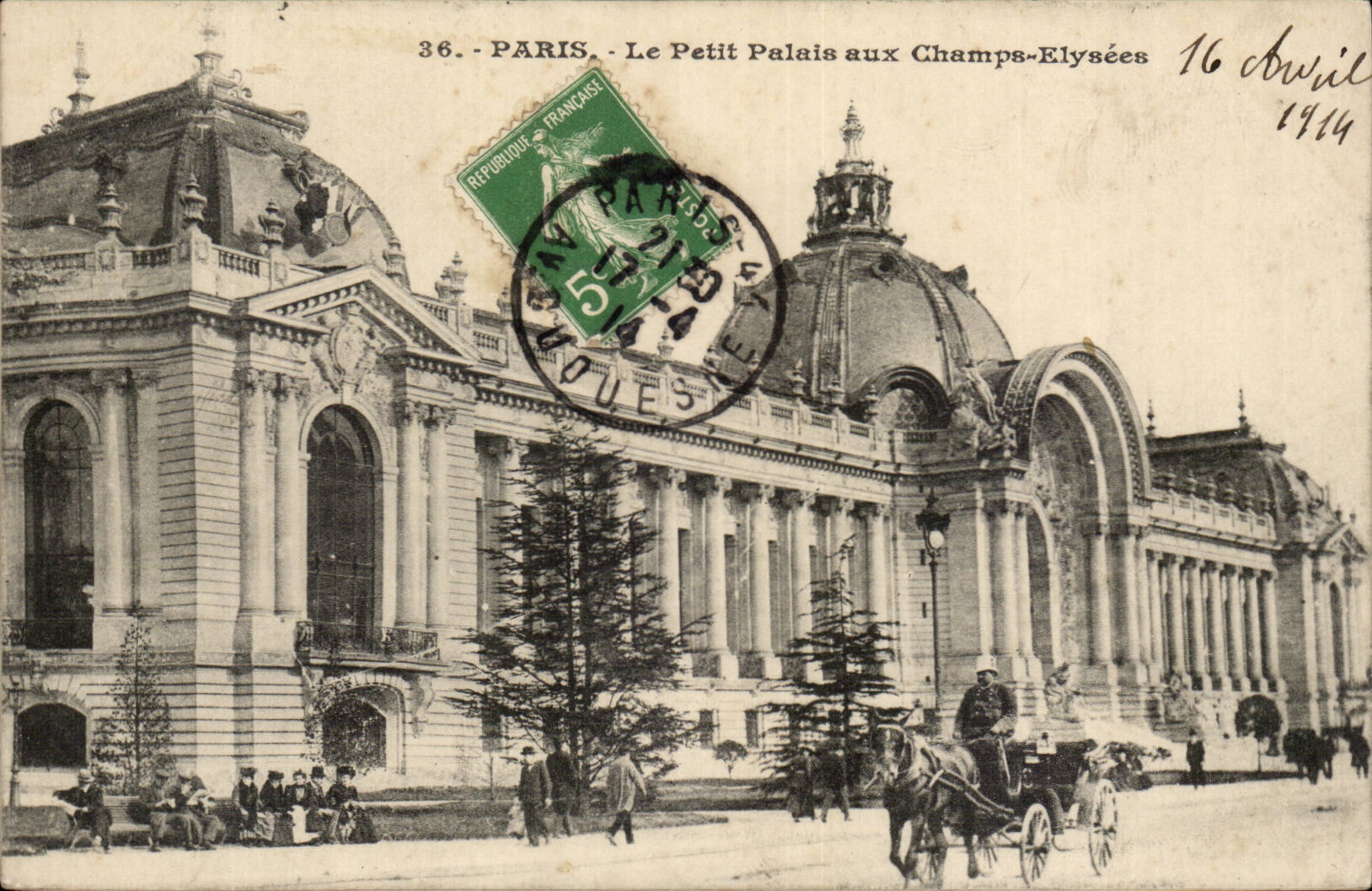 Paris CPA the small palace axu Champs Elysees