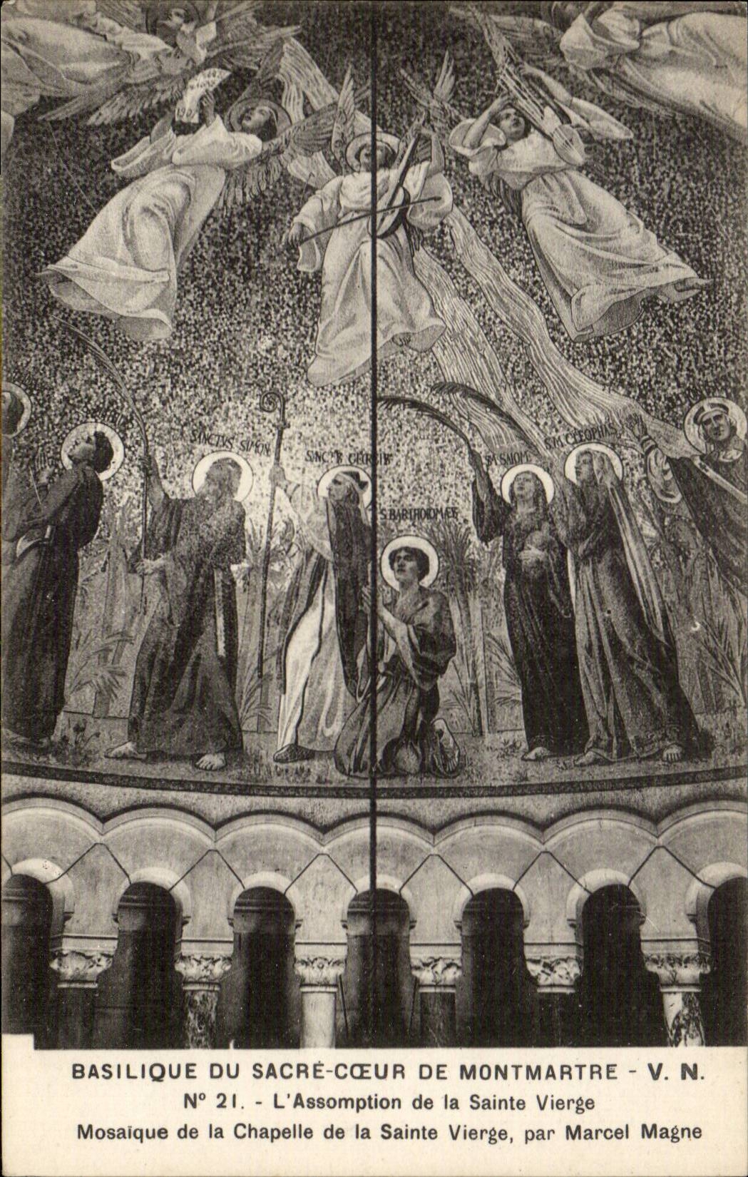 Paris CPA Basilique du Sacre Coeur de Montmartre L'assomption de la Sainte Vierge Chapelle de la Sainte Vierge par Magne
