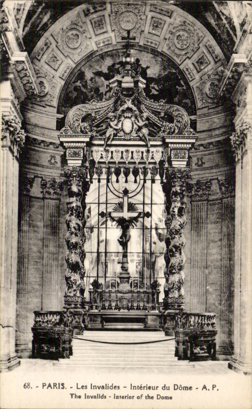 Paris CPA the Invalides Interior one of the Dome