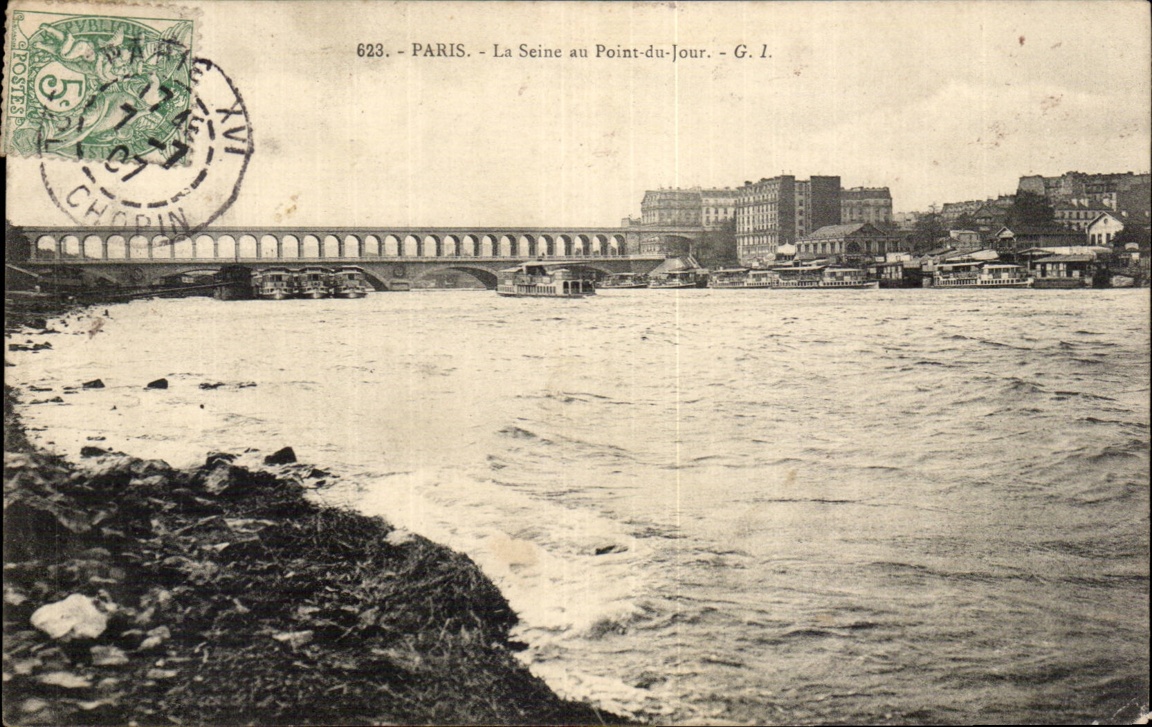 Paris CPA La SEine au point du jour